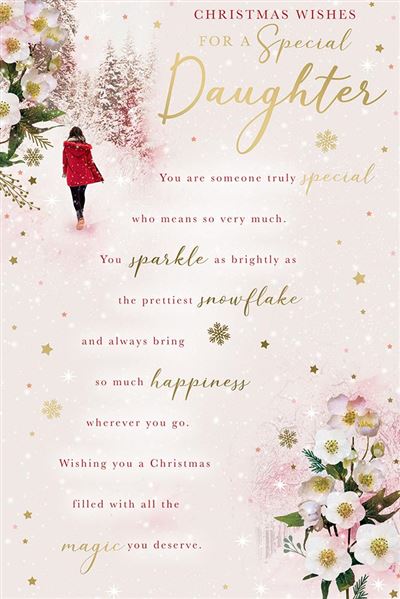Kingfisher 'Christmas Wishes For A Special Daughter' Christmas Card