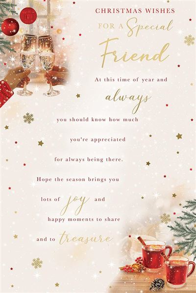 Kingfisher 'Christmas Wishes For A Special Friend' Christmas Card
