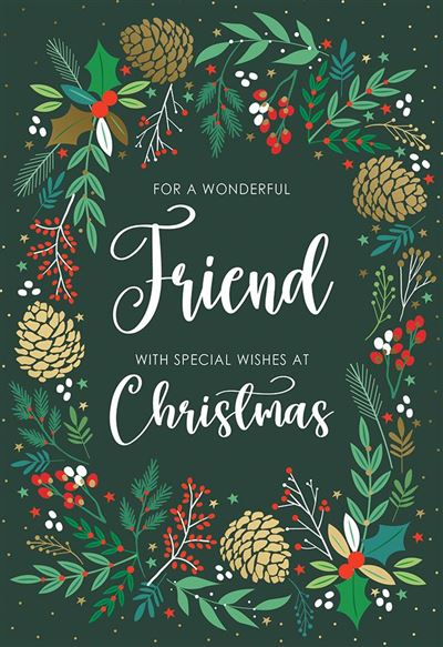 Kingfisher 'For A Wonderful Friend' Christmas Card