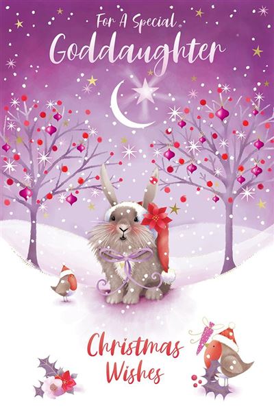 Kingfisher 'For A Special Goddaughter' Christmas Card