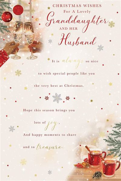 Kingfisher 'Christmas Wishes For Lovely Special Granddaughter & Her Husband' Christmas Card