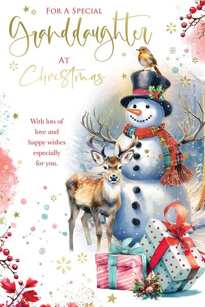 Kingfisher 'For A Special Granddaughter At Christmas' Christmas Card