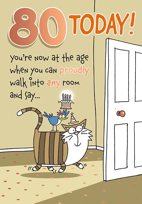 Words N Wishes '80 Today' Birthday Card