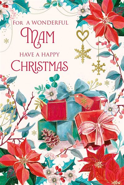 Kingfisher 'For A Wonderful Mam' Christmas Card