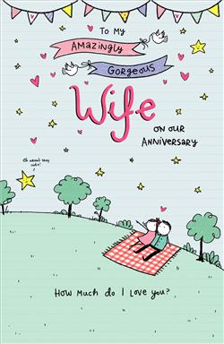 UKG 'For My Amazing Gorgeous Wife On Our Anniversary' Card
