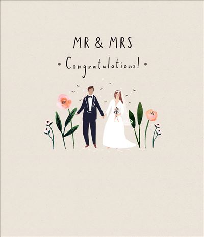UKG 'Mr & Mrs Congratulations' Wedding Card