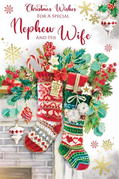 Kingfisher 'For A Special Nephew And His Wife' Christmas Card