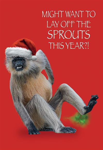 Kingfisher 'Might Want To Lay Off The Sprouts This Year' Christmas Card