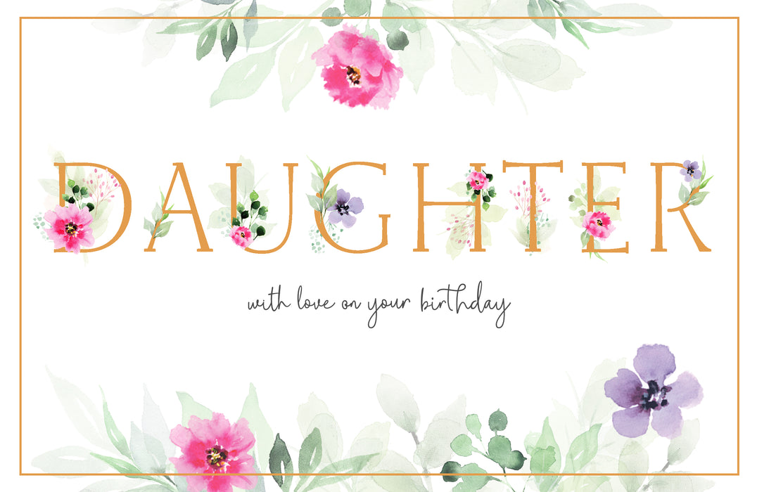 UKG 'Daughter With Love' Birthday Card