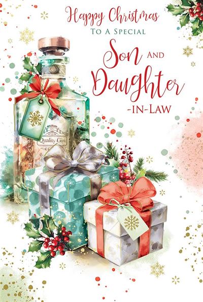 Kingfisher 'To A Special Son And Daughter-In-Law' Christmas Card