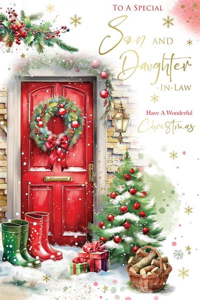 Kingfisher 'For A Special Son And Daughter-In-Law' Christmas Card