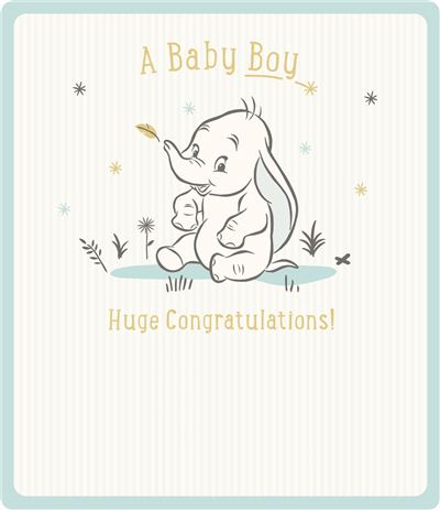 UKG 'A Baby Boy Huge Congratulations' New Baby Card
