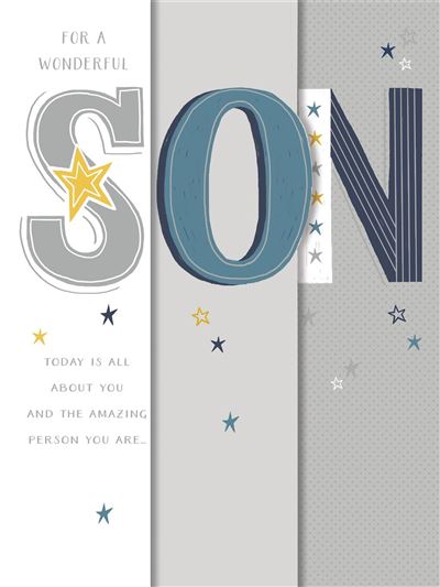 UKG 'For A Wonderful Son' Birthday Card