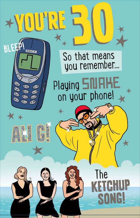 UKG 'You're 30' Birthday Card