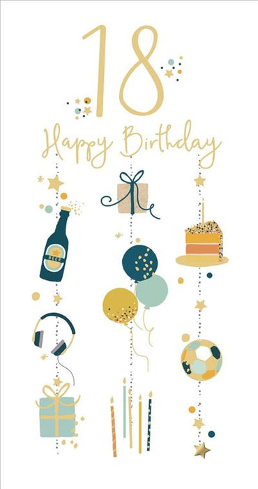 UKG '18 Years Of Living' Birthday Card
