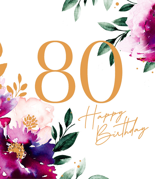 UKG '80 Happy Birthday' Birthday Card