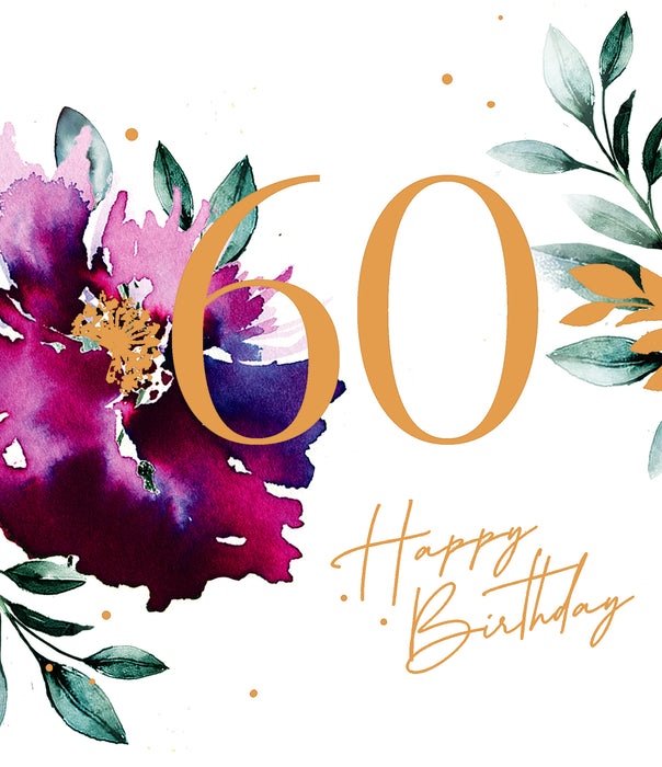 UKG '60 Happy Birthday' Birthday Card