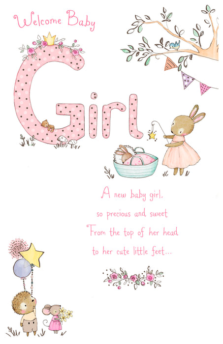 UKG 'Welcome Baby Girl' Card