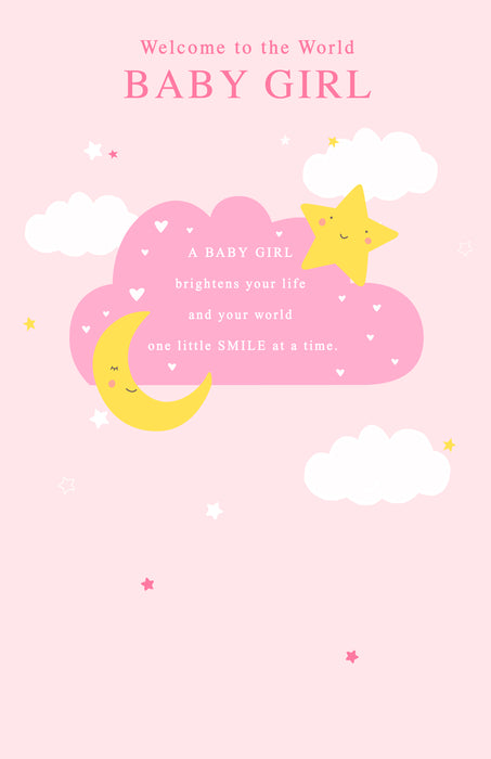 UKG 'Welcome To The World Baby Girl' Card