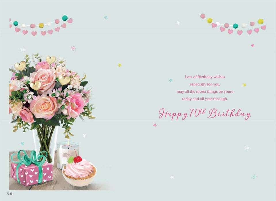 ICG 'For A Wonderful Grandma On Your 70th Birthday'  Birthday Card