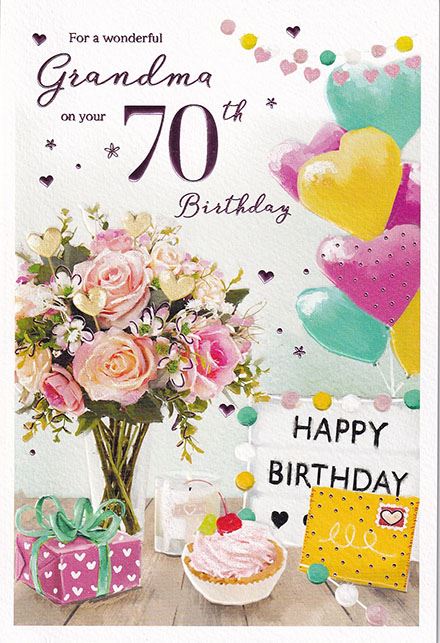 ICG 'For A Wonderful Grandma On Your 70th Birthday'  Birthday Card