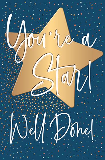 Words & Wishes 'You're A Star Well Done' Well Done Card