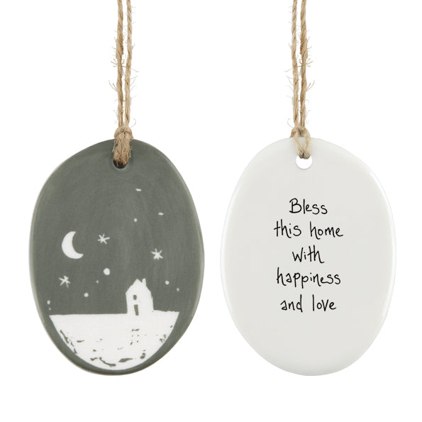 East of India Sgraffito Hanger - Bless This Home