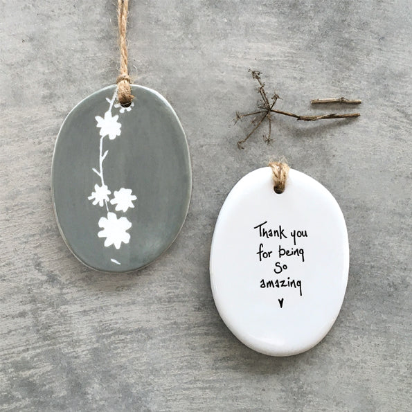 East of India Sgraffito Hanger - Thank You For Being So Amazing