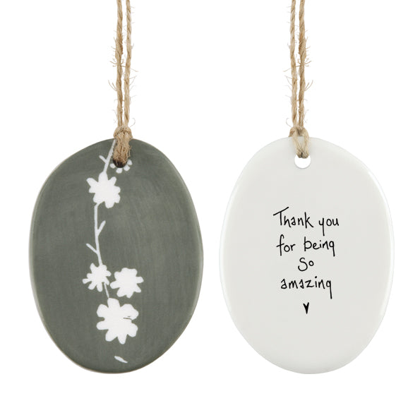 East of India Sgraffito Hanger - Thank You For Being So Amazing