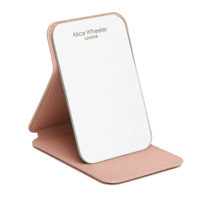 Alice Wheeler Pink Folding Travel Mirror