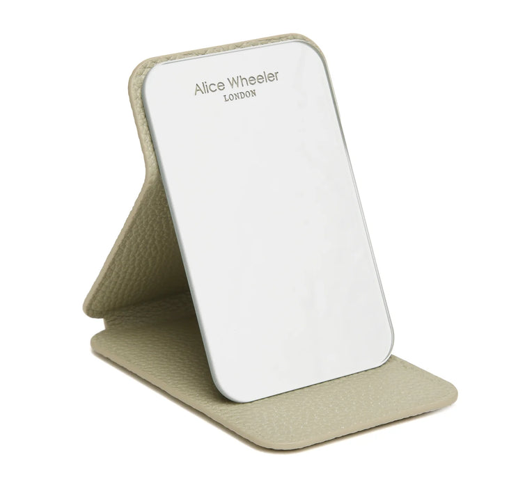Alice Wheeler Pistachio Folding Travel Mirror