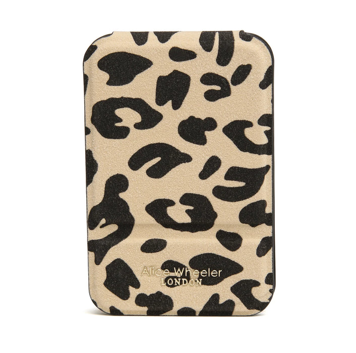 Alice Wheeler Leopard Folding Travel Mirror