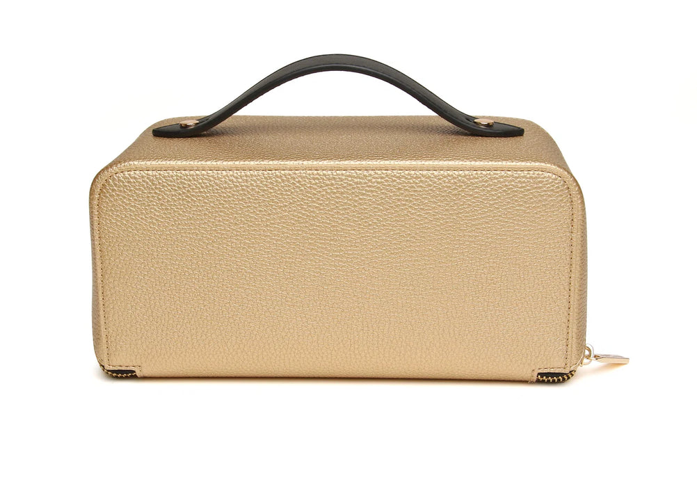 Alice Wheeler Gold Black Kensington Train Case