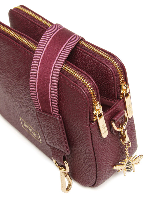 Alice Wheeler Berry Dual Double Zip Bag