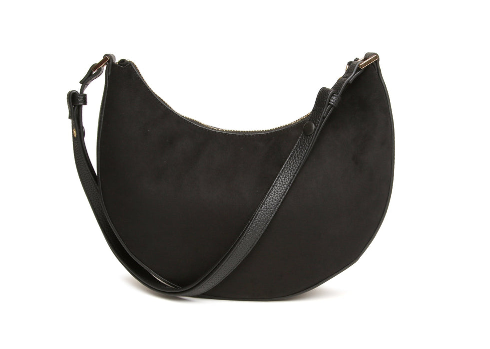 Alice Wheeler Black Suede Kensington Shoulder CBB