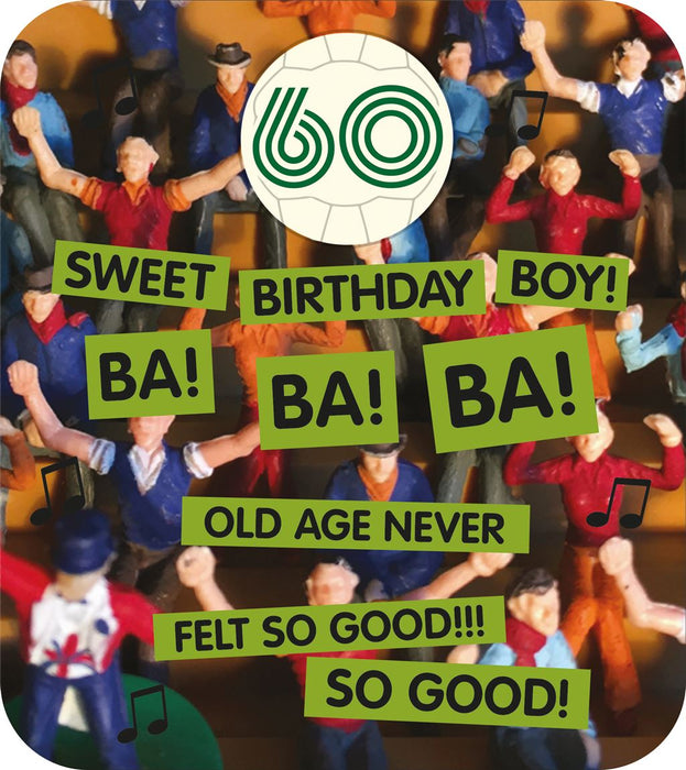 Words N Wishes '60 Sweet Birthday Boy Ba! Ba! Ba!' Birthday Card