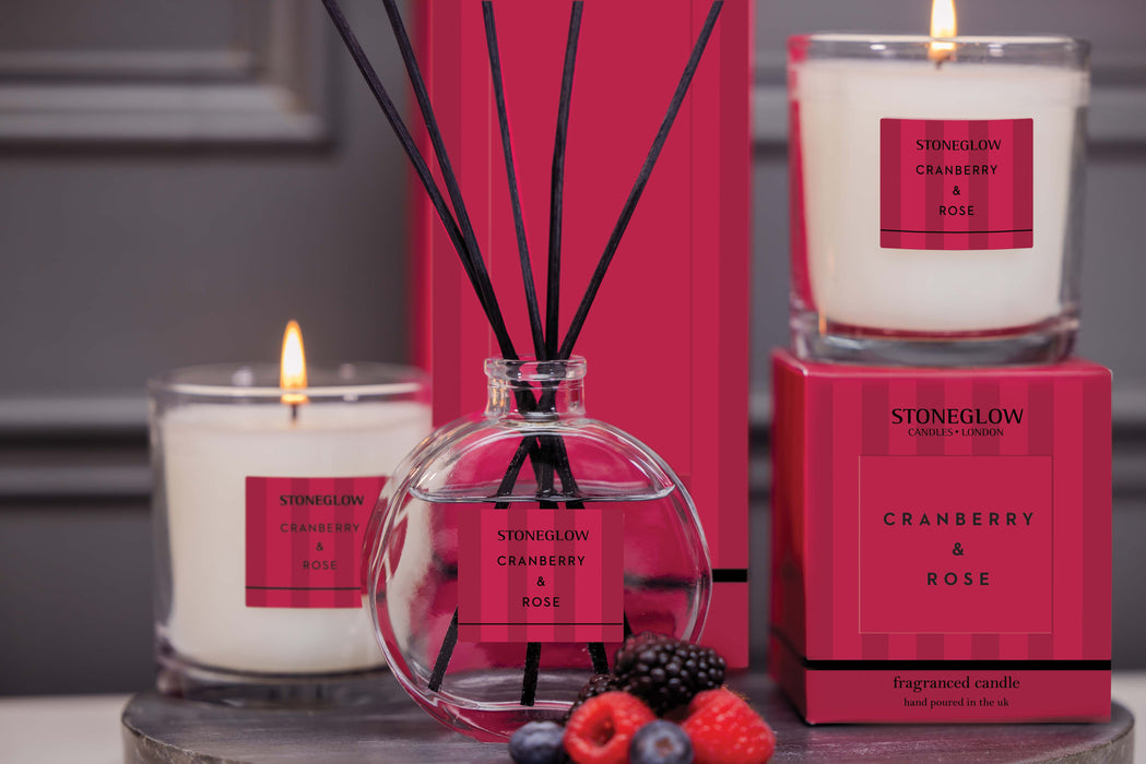 Stoneglow Modern Classics Cranberry & Rose Scented Reed Diffuser