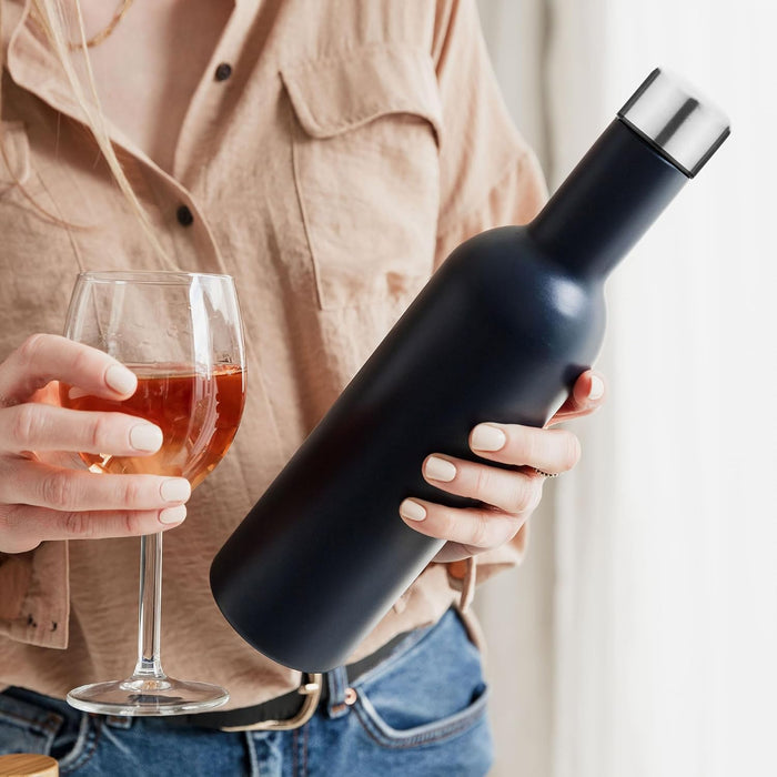 Uberstar Vinnie Insulated Travel Wine Bottle - Indigo