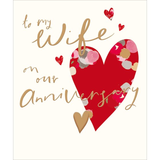 Woodmansterne 'To My Wife' Anniversary Card
