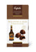 Cupido Irish Whisky & Cream Chocolates packaging box, featuring brown and white design with an illustration of a bottle and chocolate pieces.