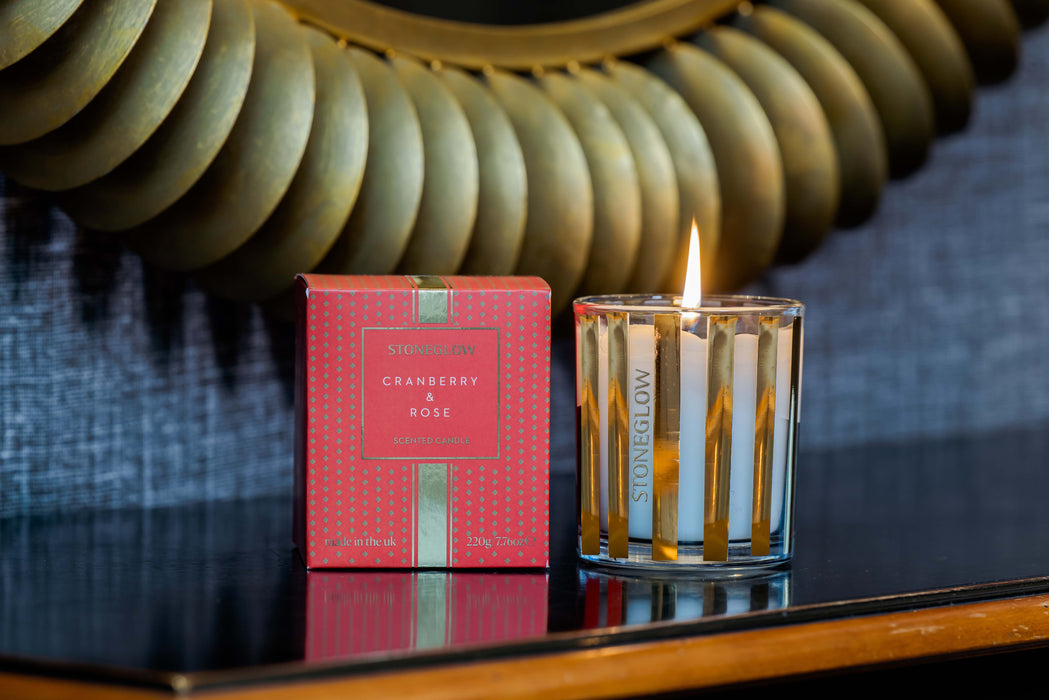 Stoneglow The Icon Collection Cranberry & Rose Boxed Tumbler