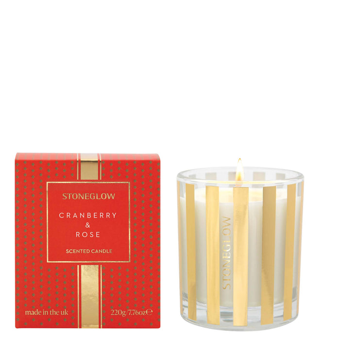 Stoneglow The Icon Collection Cranberry & Rose Boxed Tumbler