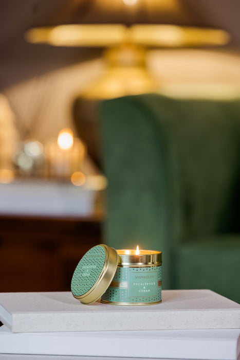 Stoneglow The Icon Collection Eucalyptus & Cedar Candle Tin