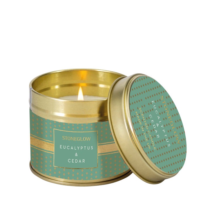 Stoneglow The Icon Collection Eucalyptus & Cedar Candle Tin