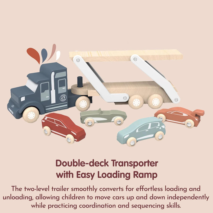 Speedy Monkey Wooden Car Transporter