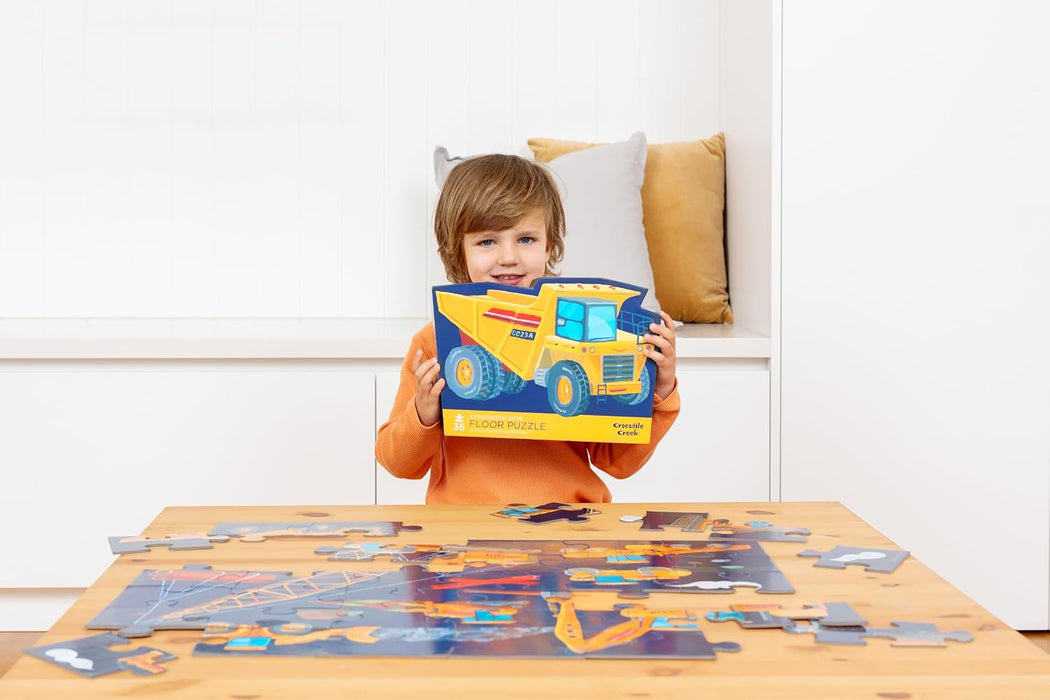 Crocodile Creek Construction Zone Jigsaw 36-Piece