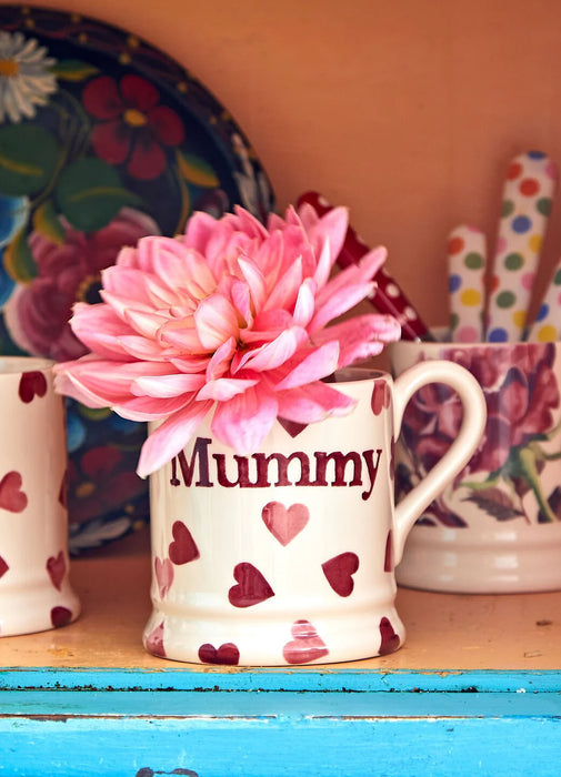 Emma Bridgewater Pink Hearts Mummy 1/2 Pint Mug