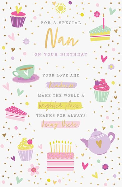 Words & Wishes 'For A Special Nan' Birthday Card