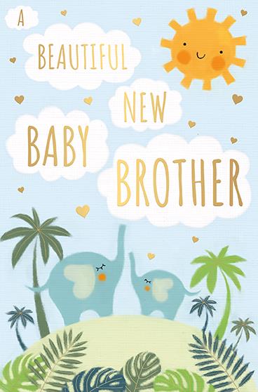 Words & Wishes 'Beautiful New Baby Brother' New Baby Card