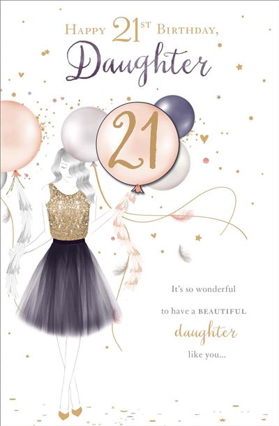 UKG 'Happy 21st Birthday Daughter' Birthday Card